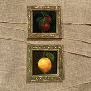 Hanging lemon - fine art print in vintage frame